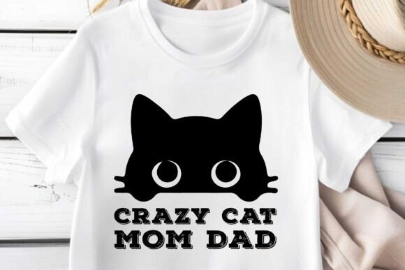 Crazy Cat Mom Dad SVG PNG Sublimation