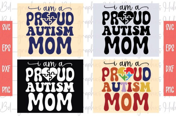I Am a Proud Autism Mom Retro SVG