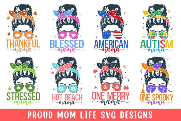 Mom Hair Mom Life Saying SVG Bundle